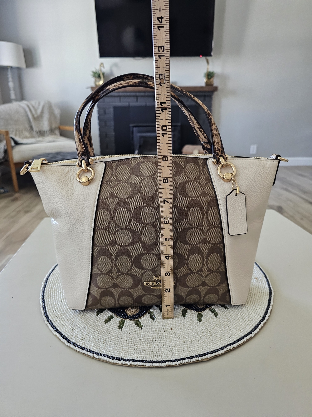 Coach Kacey Satchel In Signature Brown Canvas And Leather - Picture 9 of 13